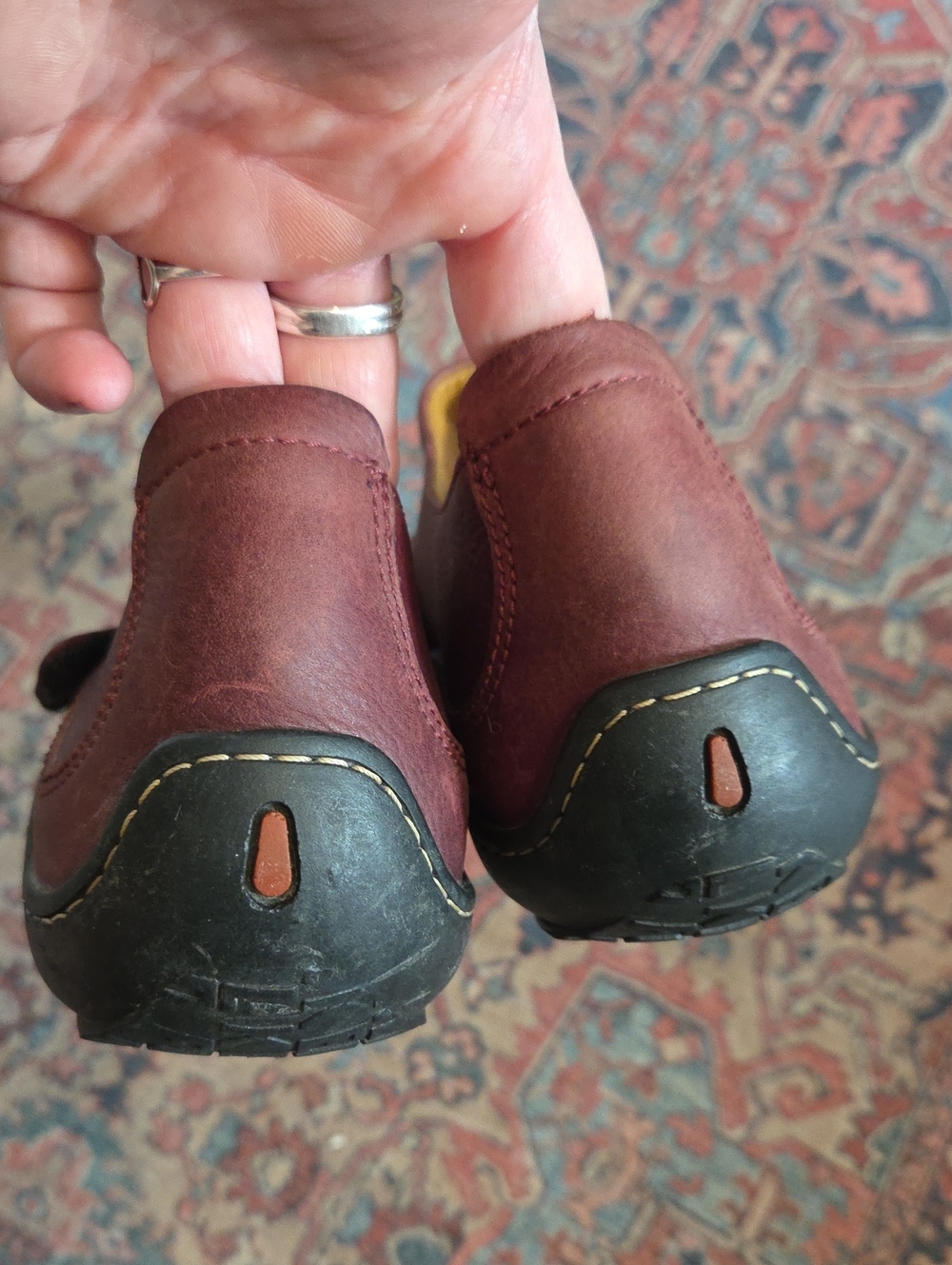 Wolky Comfortable Women's Mary Jane Leather Shoes in Burgundy Size 40 - Picture 6 of 10